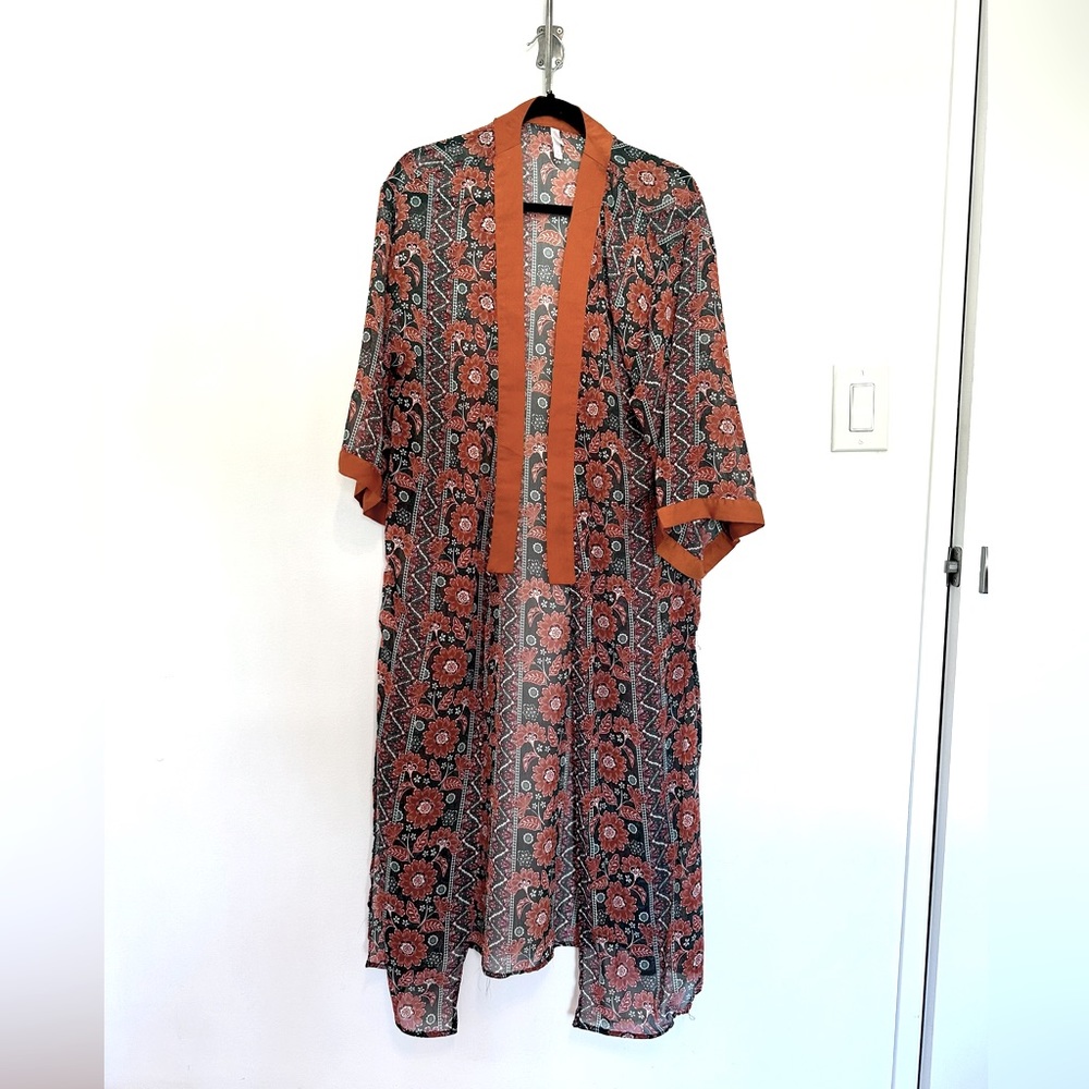 Bohemian sheer duster